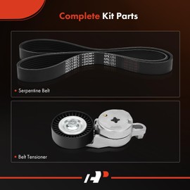 A-Premium Engine Serpentine Belt Drive Kit with Tensioner Compatible with Toyota Highlander 2009-2018, Sienna 2011-2013, Venza 2009-2015 - DOHC L4 2.7L