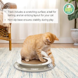 Kitty City Round Cat Scratcher with Sisal Fabric Surface, Tan