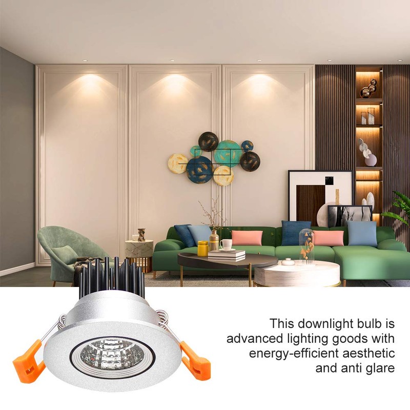 LightingWill 2inch LED Dimmable Downlight, 3W COB Recessed Ceiling Light,