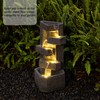 Gardenised Water Fountain with LED Light for Indoor and Outdoor