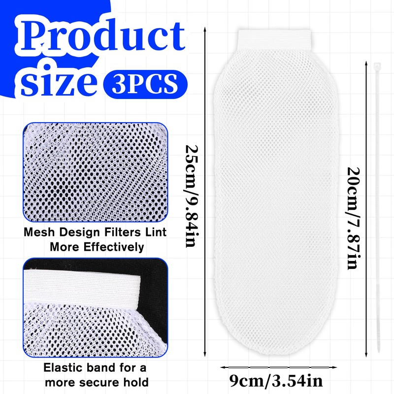 Lnngub 3 Pcs Lint Traps for Washing Machine Hose,Washer Hose
