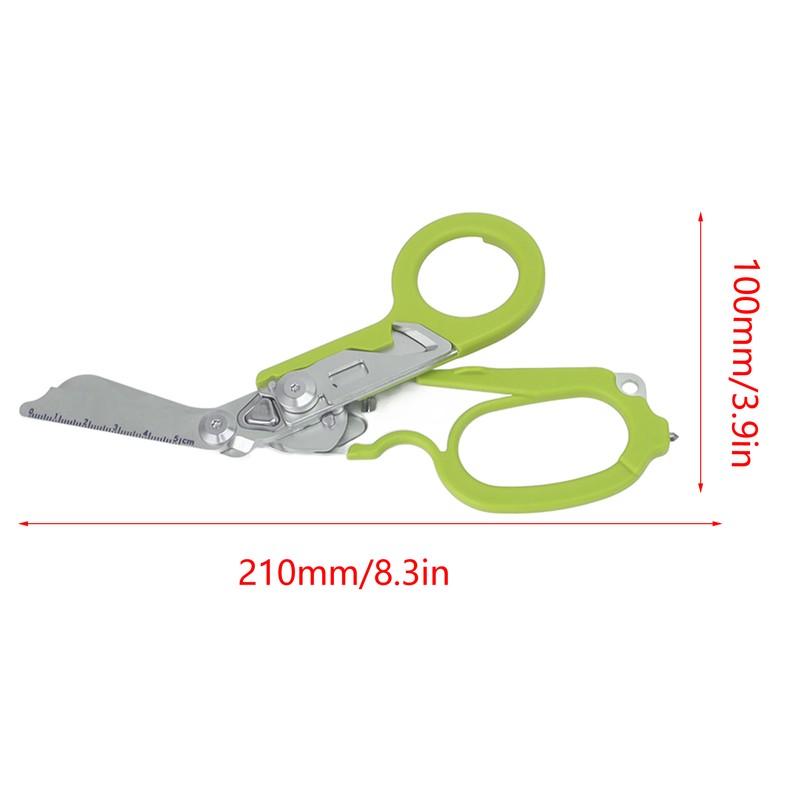 Emergency Response Shears Stainless Steel Multifunctional Foldable Scissors Pliers for
