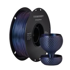 PETG Filament 1.75mm, TINMORRY PETG 3D Printer Filament, Compatible with Bambu FDM 3D Printer, 1 KG 1 Spool, Galaxy Jewel Blue