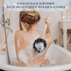 4 Pieces Loofah Back Scrubber Bath Sponge with Wooden Handle