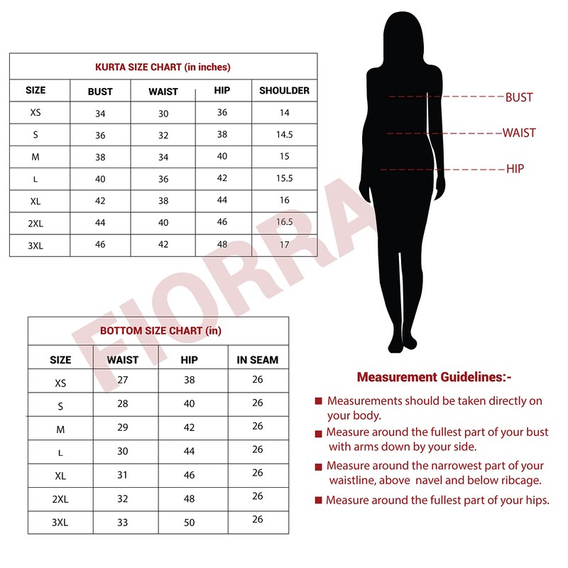 FIORRA Kurta recto de algodón puro con pantalón SET0046 para