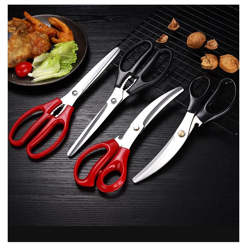 MINGZE 1 Piece Multifunctional Kitchen Scissors Fine Lobster Shears Shrimp