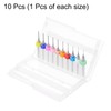 HARFINGTON 10pcs PCB Drill Bit Set 1/8" Shank 0.3mm-1.2mm Tungsten