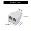 Ubramac Phone Line Splitter,Telephone Splitter,with RJ11 6P4C Plugs,Suitable for Telephone,Fax