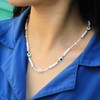 KELITCH Colorful Choker Necklaces Handmade Shell Pearl Collar Necklaces Boho
