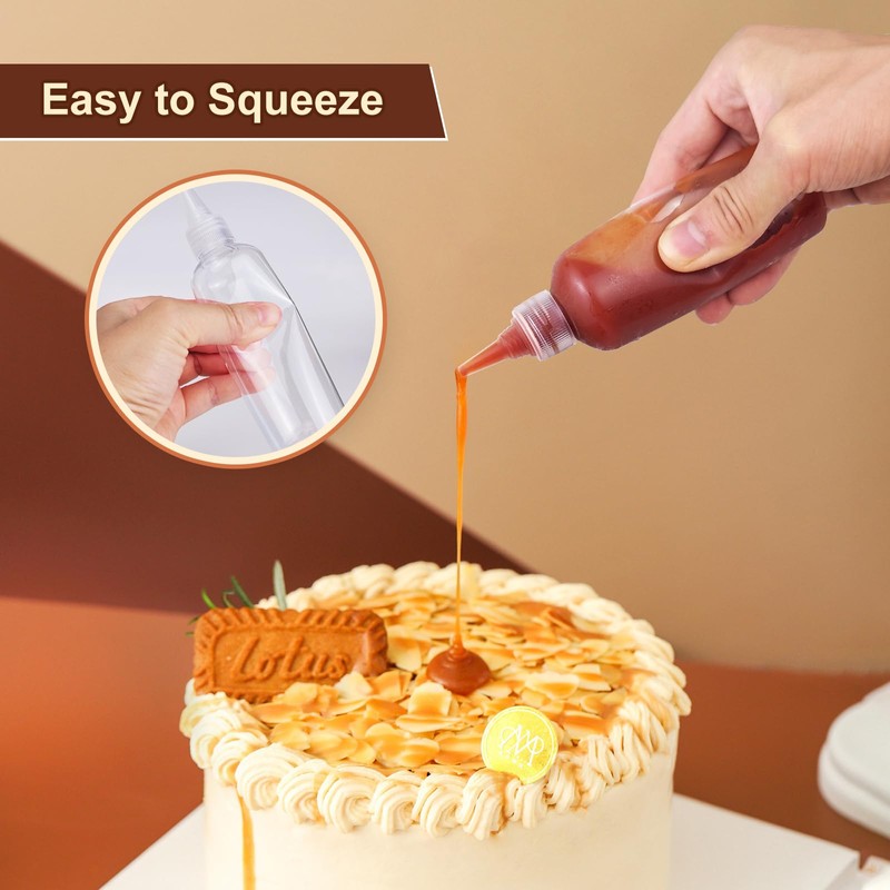 Prebarfun Pack of 16 Squeeze Bottles 60 ml, Empty Squeeze