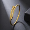 18K Gold Plated Stackable Love Bangle Bracelet Set for Women