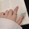 Anillo de Mujer Qwonekou Anillo de plata Anillo Ajustable Diseño