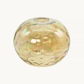 Wrlmfy 7" Glass Shade Replacement for E26 Pendant Lights, Champagne Hammered Globe Lampshade for Wall Sconce, Dia 7", Height 5", Fitter 1.65" (Amber - 1 pc)