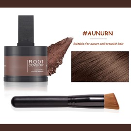 Hairline Powder - Hair Root Dye - Root Touch Up Powder for Thin Hair - Enhance Hairline Powder - Instantly Hair Color Shadow Cover Gray Hair Root - Hair Touch-Up, Includes Brush (Aunurn, 4g)