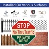 Stop No Thru Traffic Private Drive Sign 12" x 12"