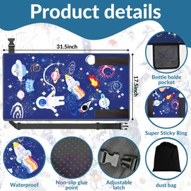 Airplane Travel Bed for Kids, Airplane Seat Extender Portable with side pocket, Airplane Travel Accessories for Kids, Foot Leg Rest Hammock Cot for Flights, Compact&Light (BLUE)