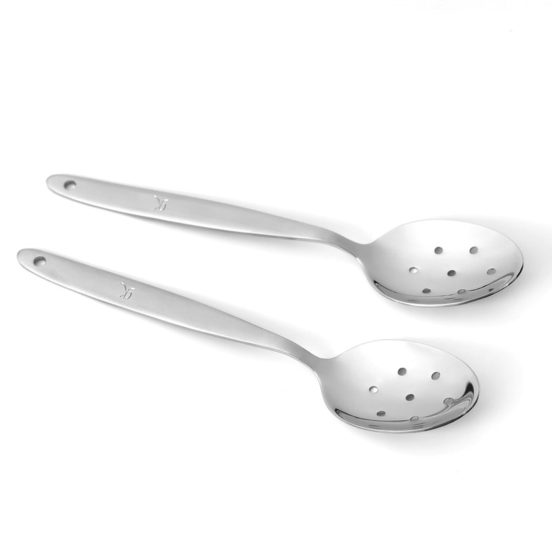 BNAZIND 8 Inch Kunz Perforated Small Spoons Set of 2