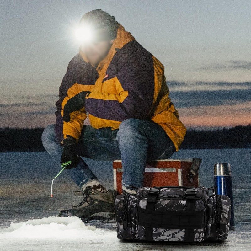 IronSeals Molle Tactical Sport Duffle Bag Water-Resistant Deployment Bag (#10)