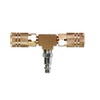 Primefit M1404-4 2-Way T-Style Air Manifold with Industrial 6-Ball Brass