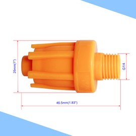 Aopin Blowing Wind Nozzle G1/4 Male, Flat Air Nozzle Orifice, ABS Air Wind Nozzle Air Spray Nozzle Jet Nozzle Suitable for Compressed Air Machine Accessory, To Dust Removal, Air Drying 2 Pcs
