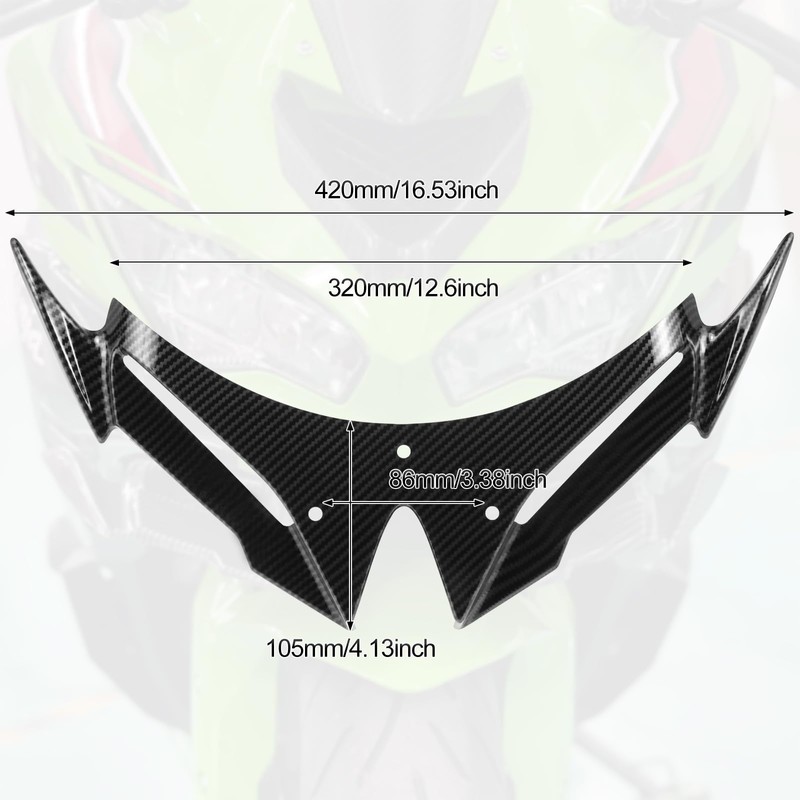 for Kawasaki Ninja 500 Z500 Ninja500 Motorcycle Front Fairing Winglet