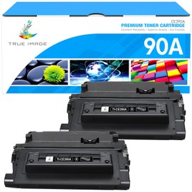 TRUE IMAGE Compatible Toner Cartridge Replacement for HP 90A CE390A 90X CE390X Work with Enterprise 600 M601 M602 M603 M4555 MFP M602x M602n M603dn Laser Printer Ink (Black, 2-Pack)