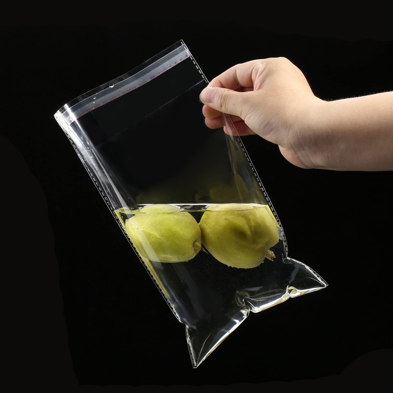 200 Pack 4" x 4" Thick Clear Resealable Self Seal