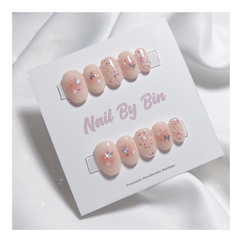 [Handmade Nail Tips] Cheek Cheek Nails - Mini Oval /