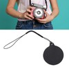 4.7cm Leather Lens Cap Sticker 15cm with String Instant Camera