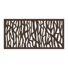 Barrette Outdoor Living 73055918 2 x 4 ft. Sprig Umber Decorative Screen Panel