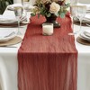 PATIKIL 10 Ft Cheesecloth Table Runner Rustic Gauze Terracotta Cheese