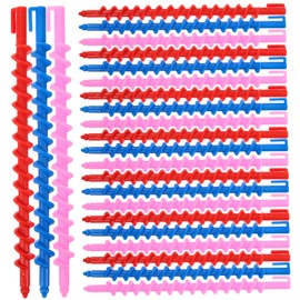 Gatuida 20Pcs Flexible Perm Rods Hair Curlers for Long Hair Spiral Hair Rollers Lightweight Portable Curling Tools for Home Travel Use Assortment