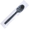 Nagao 200818 Disposable Spoons, 6.3 inches (16 cm), Black, Individually