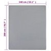 vidaXL Grey Jersey Fitted Sheets Set - 2 Pieces, 140x200