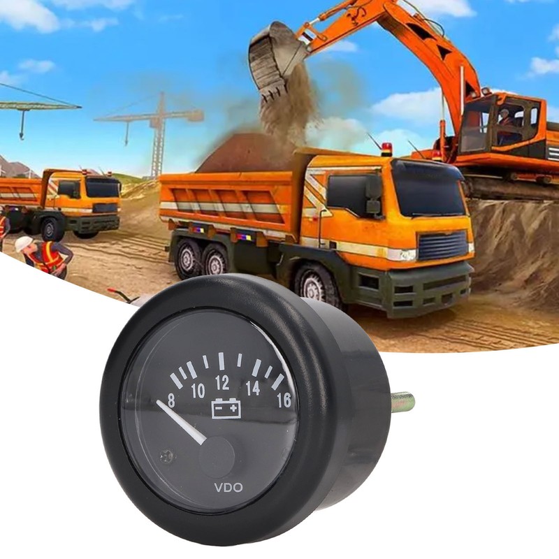 2in Diesel Engine Voltage Meter Automobile Generator Voltmeter Gauge 8‑16V