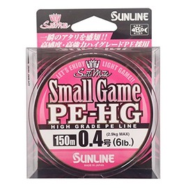 SUNLINE PE Line Saltimate Small Game HG 150m No. 0.4 6lb (150 m), Sakura Pink