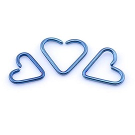 Vault 101 Limited Titanium Heart Shaped Rook DAITH Ring Hoop - Blue (12 MM)