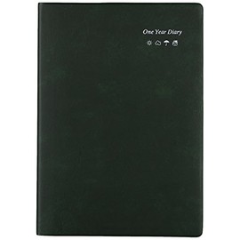 Life Journal, One Year Diary, Horizontal Ruled, A5, Green D1561B