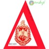 Delta Sigma/Σ Theta 3D Crest Round Car Badge Emblem [Red