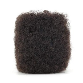 ZigZag Hair Afro Kinky Bulk Human Hair Natural Black #1B 30Gram Tight Kinky Bulk Afro Hair Ideal for Making or Repairing Permanent Dreadlocks ,Twists and Braids (8inch, #1B)