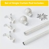 NICETOWN Decorative Single Window Drape Curtain Rod, Retro Style Standard