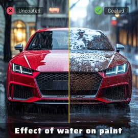Car Paste Wax High Gloss Shine, Long Lasting Paint Protection, Superior Hydrophobic Water Repelling Properties, Natural Wax for Minor Scratch Repair and UV Protection, Safe for All Vehicles(Black)