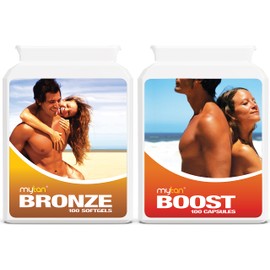 MyTan Ultimate Tanning Pack | Bronze & Boost Tanning Pills | Worldclass Sun Tan Pills | Tan Faster, Darker, Longer