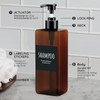 Segbeauty Soap Dispenser, Pack of 3 500 ml Shampoo Bottles