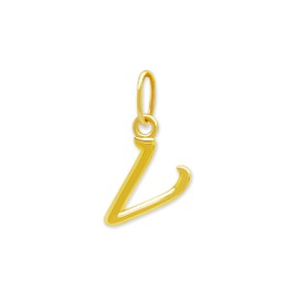 Charm America- Letters A-Z Small Initial Charm For Necklace - 10 Karat Gold -Letter Pendant Necklace for Women - Fashion Jewelry