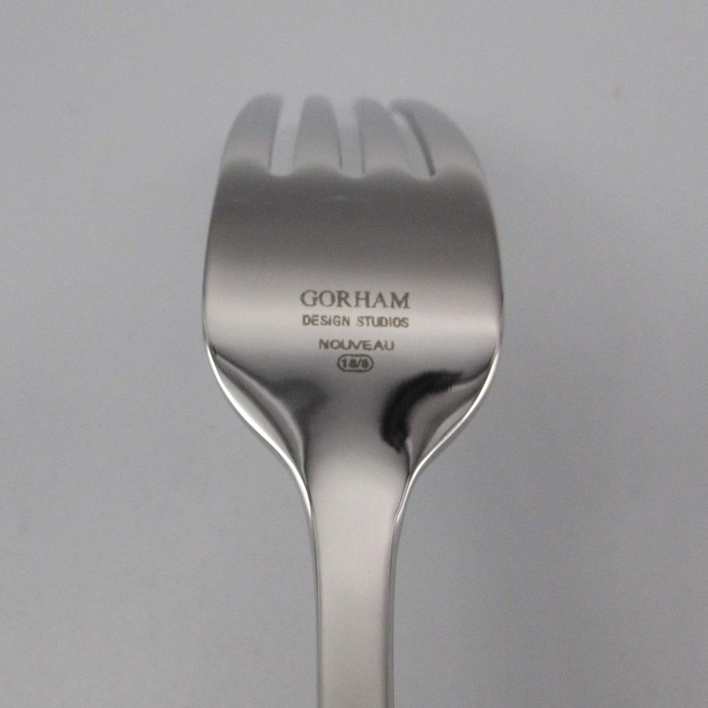 Gorham Nouveau 18/8 Stainless Steel 8" Dinner Fork (Set of