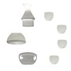 White Bone Ceramic Sake Set with 4 Cups Distilled Spirits