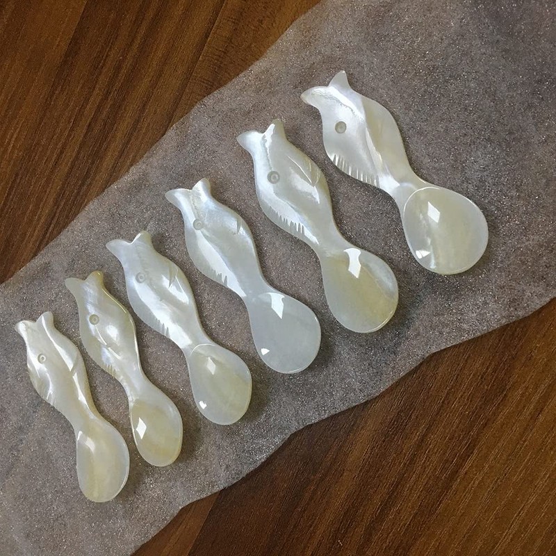 DUEBEL Sturgeon Shape Caviar Spoon, 8 cm x 2.5 cm