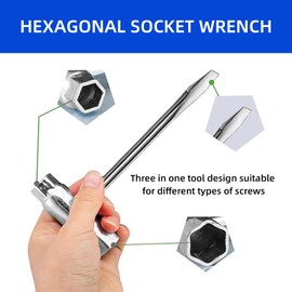 YOUZMY T-type Combination Screwdriver and Wrench, Spark Plug Sockets, T-key, Combination Wrench 13 mm x 19 mm, Socket Wrench for Spark Plug, Spark Plug Socket Adjustment Tool