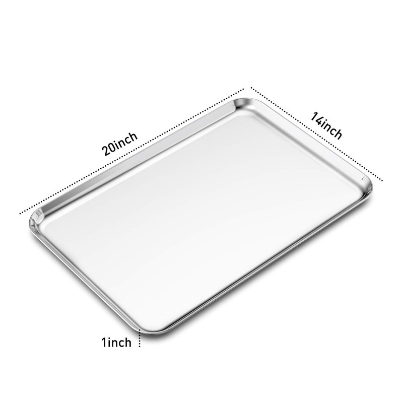 Baking Sheets Set of 2, Bastwe 20 inch Stainless Steel